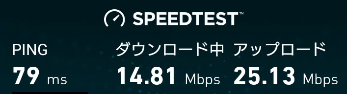 speedtest　ping　計測